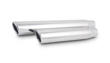 Vibrant Performance - Vibrant Performance 3.5in Round SS Truck/SUV Exh Tip (Single wall Angle Cut Rolled Edge) - 3in inlet 11in long