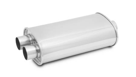 Vibrant Performance - Vibrant Performance StreetPower Oval Muffler 5in x 9in x 15in - 3in inlet/Dual Outlet (Center In - Dual Out)