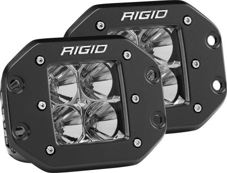 Rigid Industries - RIGID D-Series PRO LED Light, Flood Optic, Flush Mount, Pair