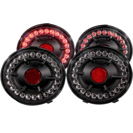 ANZO Headlights, Tail Lights and More  - ANZO 2005-2010 Chevrolet Corvette LED Taillights Black 4pc