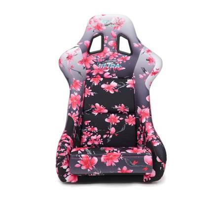NRG Innovations - NRG Innovations FRP Bucket Seat PRISMA Japanese Cherry Blossom Edition W/ Pink Pearlized Back - Medium
