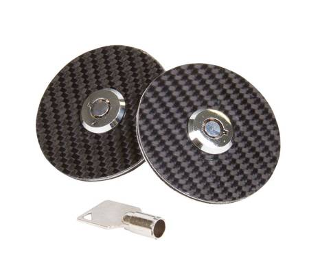 NRG Innovations - NRG Innovations Hood Lock w/Key - Black Carbon Fiber Overlay