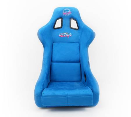 NRG Innovations - NRG Innovations FRP Bucket Seat ULTRA Edition - Large (Blue Alcantara/Gold Glitter Back)