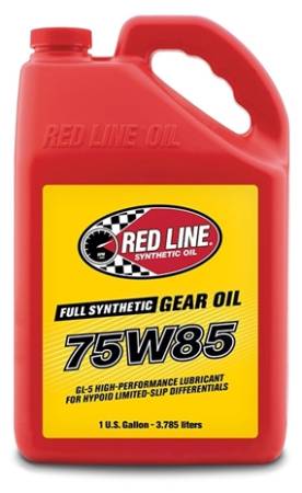 Red Line Synthetic Oil - Red Line Oil 75W85 GL-5 Differential Gear Oil 1 Gallon - Case of 4