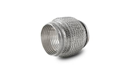Vibrant Performance - Vibrant Performance SS Flex Coupling with Interlock Liner and Mesh Braid 3in inlet/outlet x 4in long
