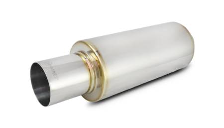 Vibrant Performance - Vibrant Performance TPV Turbo Round Muffler (23in Long) with 4in Round Tip Straight Cut - 3in inlet I.D.