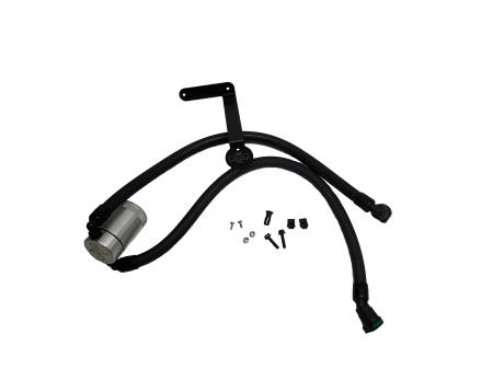 J&L Oil Separator Co - J&L 2011-2022 Ford F-150 2.7L/3.5L/5.0L Passenger Side Oil Separator 3.0 - Clear Anodized