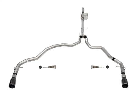 CORSA Performance - Corsa 2021-2025 Ford F-150 SuperCab/6.5in Bed 5.0L V8 Xtreme Cat-Back Dual Rear Exit-Black PVD