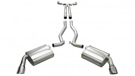 CORSA Performance - Corsa 2011-2015 Chevrolet Camaro Convertible SS 6.2L V8 Manual Polished Sport Cat-Back + XO Exhaust