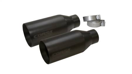 CORSA Performance - Corsa 2017-2020 Ford F-150 Raptor 3in Inlet / 5in Outlet Black Cerakote Tip Kit (For Corsa Exh Only)