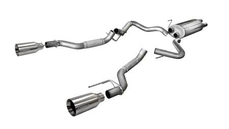 CORSA Performance - Corsa 2017-2020 Ford F-150 Raptor 3.5L Sport Cat-Back Dual Rear Exit w/ 5in Satin Polished Tip