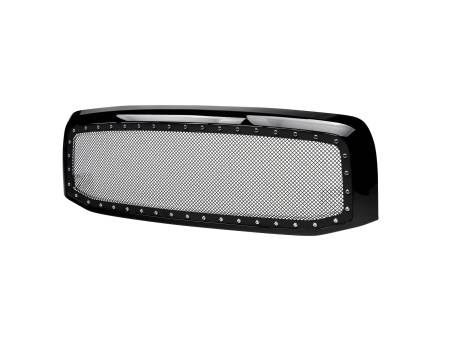 Armordillo - Armordillo 2002-2005 Dodge Ram 1500 Studded Mesh Grille - Gloss Black