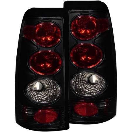 ANZO Headlights, Tail Lights and More  - ANZO 1999-2002 Chevrolet Silverado 1500 Taillights Dark Smoke