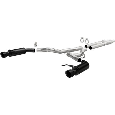 MagnaFlow Exhaust Products - MagnaFlow Cat-Back 15-16 Ford Mustang 5.0L V8 Competition SS 3in Dual Split Rear 4.5in Black Tips