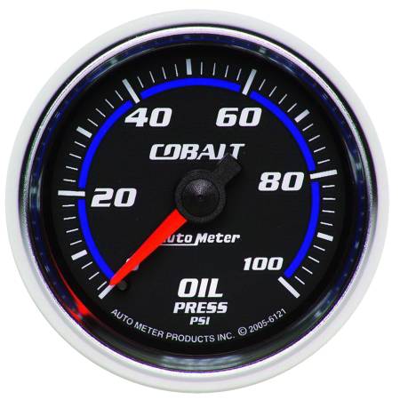 AutoMeter - AutoMeter Cobalt 52mm 100 PSI Mechanical Oil Pressure Gauge