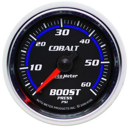 AutoMeter - AutoMeter Cobalt 52mm 0-60psi Mechanical Boost Gauge