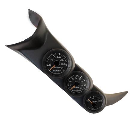 AutoMeter - AutoMeter 01-06 Chevy Duramax Black Triple A-Pillar Gauge Kit