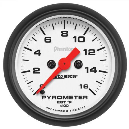 AutoMeter - AutoMeter Phantom 52mm 1600 Deg F Electronic EGT Gauge Kit
