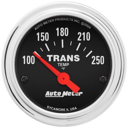 AutoMeter - AutoMeter Traditional Chrome 2-1/16in 100-250 Degree F Electric Transmission Temperature Gague