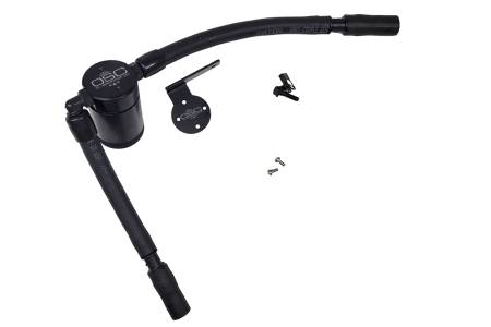 J&L Oil Separator Co - J&L 16-19 Ford Escape 1.5L EcoBoost Passenger Side Oil Separator 3.0 - Black Anodized