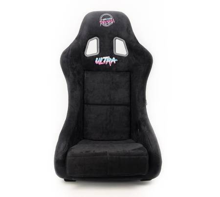 NRG Innovations - NRG Innovations FRP Bucket Seat ULTRA Edition - Medium (Black Alcantara/Gold Glitter Back)
