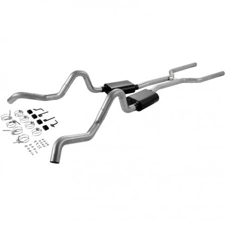 Flowmaster - Flowmaster 64-67 Gm 3In American Thunder Header-Back System - Dual Side Exit