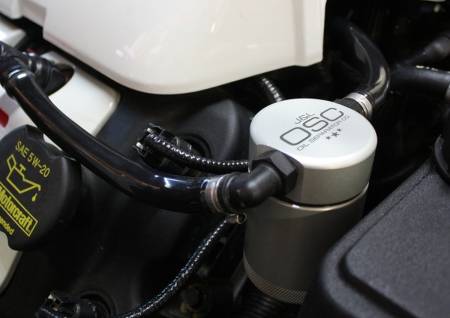 J&L Oil Separator Co - J&L 2011-2017 Mustang GT; 2015-2020 GT350 Passenger Side Oil Separator 3.0 - Clear Anodized