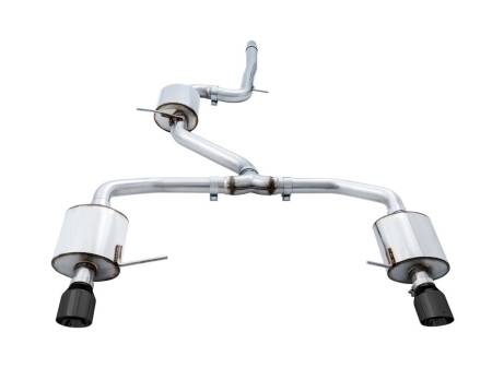AWE Tuning - AWE 18-21 Volkswagen Jetta GLI Mk7 Touring Exhaust - Diamond Black Tips (Fits High-Flow DP)