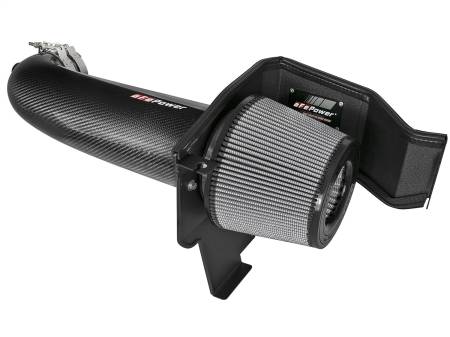 aFe Power (Advanced FLOW Engineering) - aFe Magnum FORCE Carbon Fiber Stage 2 Track Series Pro Dry S CAIS - 11-18 Dodge Challenger V8