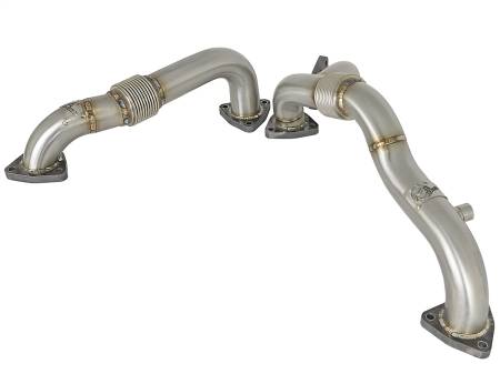 aFe Power (Advanced FLOW Engineering) - aFe Twisted Steel Header Up-Pipe 08-10 Ford Diesel Trucks V8-6.4L (td)