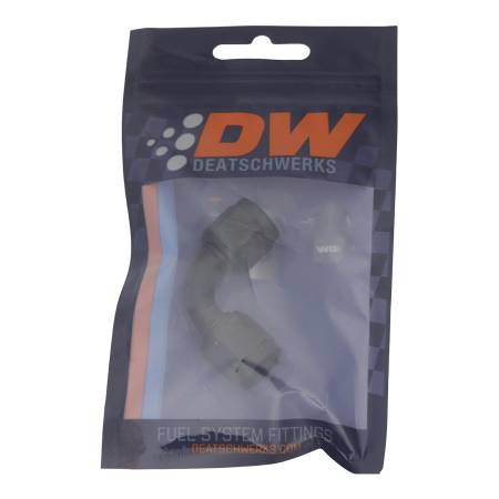 DeatschWerks - DeatschWerks 6AN Flare Female Swivel 90-Degree to 6AN Flare Female Swivel - Anodized Matte Black