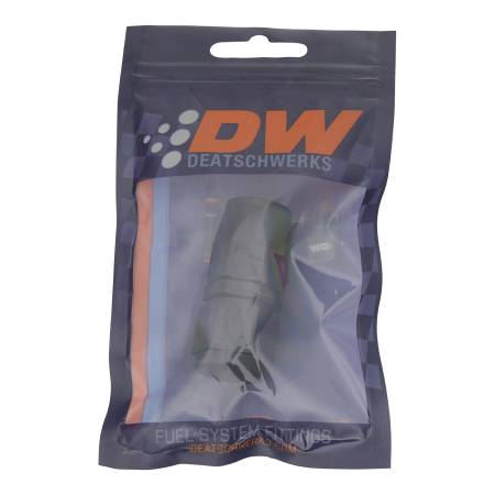 DeatschWerks - DeatschWerks 8AN Female Swivel Straight Hose End CPE - Anodized Matte Black