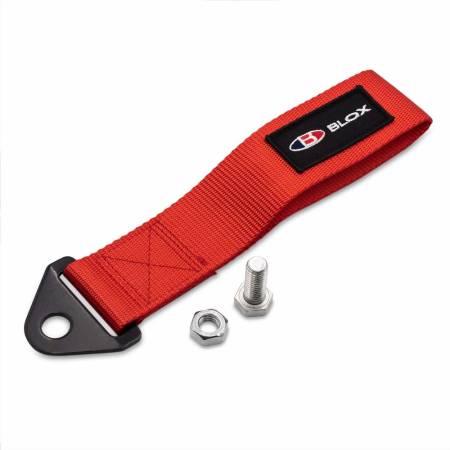 BLOX Racing - BLOX Racing Universal Tow Strap With BLOX Logo - Red