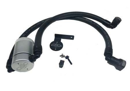 J&L Oil Separator Co - J&L 11-17 Ford F-150 5.0L / 11-14 Ford F-150 6.2L Driver Side Oil Separator 3.0 - Clear Anodized