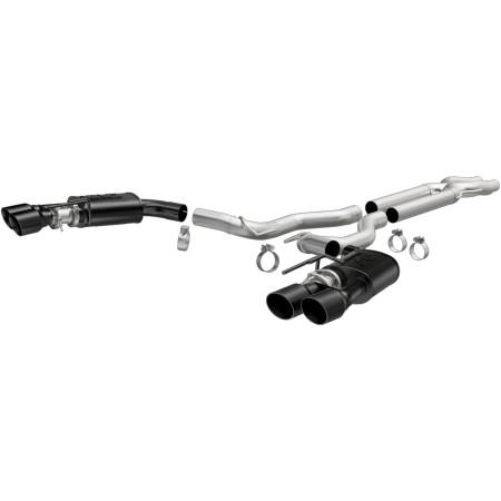 MagnaFlow Exhaust Products - MagnaFlow SYS Cat-Back 2018 Ford Mustang GT 5.0L Competition Dual Exit Black 4in Tips