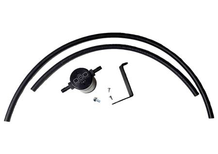 J&L Oil Separator Co - J&L 16-21 Infiniti Q50/Q60 3.0T Oil Separator 3.0 Driver Side - Black Anodized
