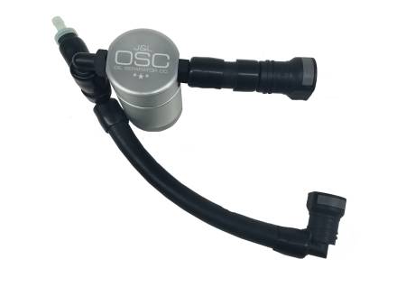 J&L Oil Separator Co - J&L 11-17 Ford Mustang GT (w/Roush/VMP S/C) Passenger Side Oil Separator 3.0 - Clear Anodized