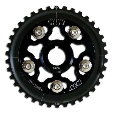 AEM Electronics - AEM 88-95 Honda Civic/ 93-95 Del Sol S & Si Black Tru-Time Cam Gear