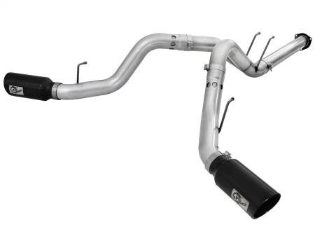 aFe Power (Advanced FLOW Engineering) - aFe Atlas Exhaust 4in DPF-Back Al Steel 11-14 Ford Diesel Trucks V8-6.7L (td)