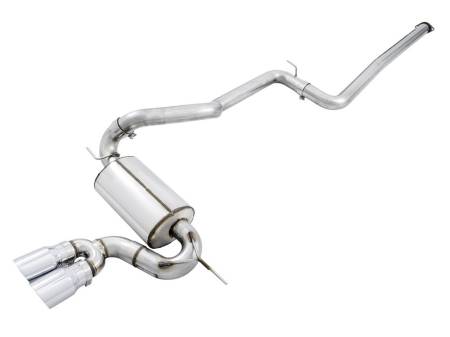 AWE Tuning - AWE Ford Focus ST Touring Edition Cat-back Exhaust - Non-Resonated - Chrome Silver Tips