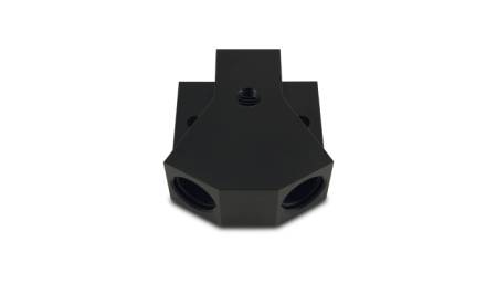 Vibrant Performance - Vibrant Performance Billet Aluminum Y-Block Fitting with 1/8in NPT Port -10AN x Dual -8AN ORB