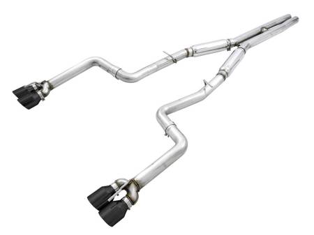 AWE Tuning - AWE 2015+ Dodge Challenger 6.4L/6.2L SC Track Edition Exhaust - Quad Diamond Black Tips