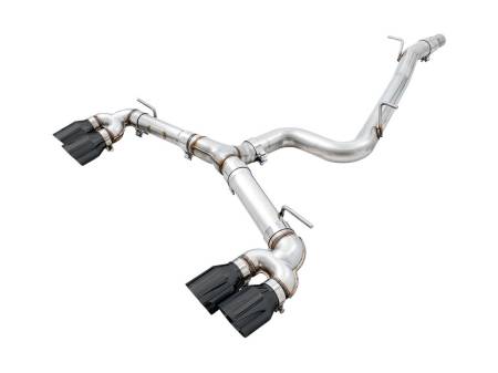 AWE Tuning - AWE MK7.5 Golf R Track Edition Exhaust w/Diamond Black Tips 102mm