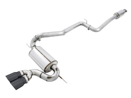 AWE Tuning - AWE Ford Focus ST Touring Edition Cat-back Exhaust - Resonated - Diamond Black Tips