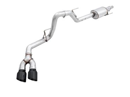 AWE Tuning - AWE 2015+ Ford F-150 0FG Single Exit Performance Exhaust System w/4.5in Diamond Black Tips