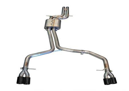 AWE Tuning - AWE Audi B8 S5 4.2L Track Edition Exhaust System - Polished Silver Tips