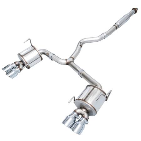AWE Tuning - AWE Subaru STI VA / WRX GV / STI GV Sedan Touring Edition Exhaust - Chrome Silver Tip (102mm)