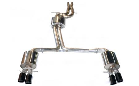 AWE Tuning - AWE Audi B8.5 S5 3.0T Touring Edition Exhaust System - Diamond Black Tips (90mm)
