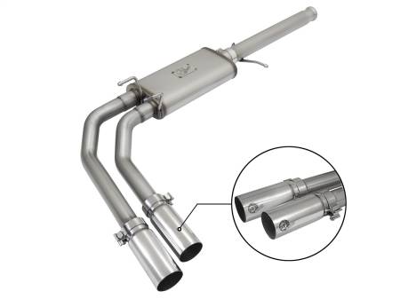 aFe Power (Advanced FLOW Engineering) - aFe Rebel Series CB 3in Middle Side Exit SS Exht w/Polish Tips 09-16 Chevy Silverado/GMC Sierra 1500