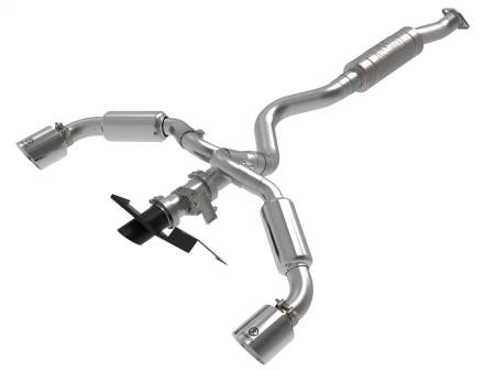 aFe Power (Advanced FLOW Engineering) - aFe 23-24 Toyota GR Corolla L3 1.6L (t) Gemini XV 3in to 2-1/2in Cat Back Exhaust w/ Polished Tips